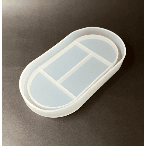 Molde de silicona bandeja elíptica ovalada con borde, 18 cm