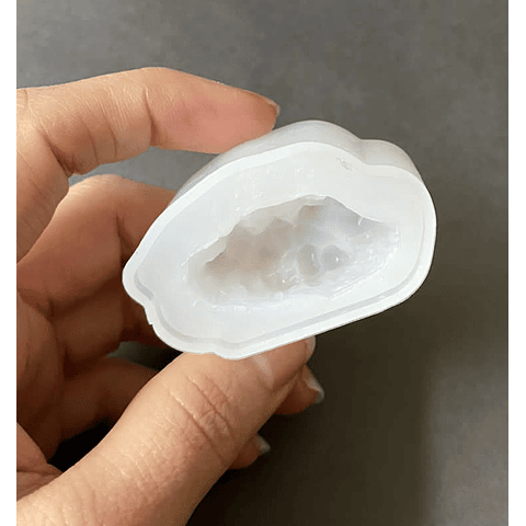 Mini molde de silicona geoda/cristal, DRUZY #01
