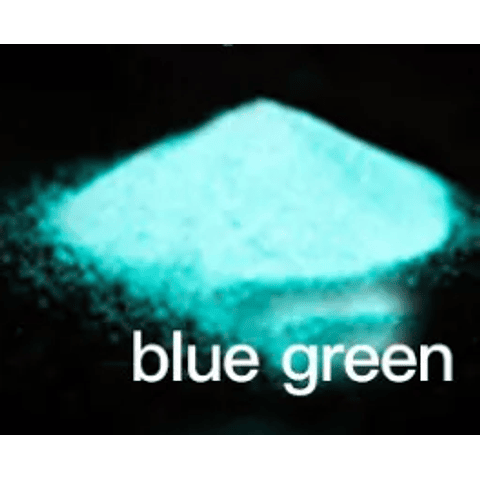 Pigmentos en polvo fotoluminiscentes 20g, color BLUE GREEN, brilla en la oscuridad. Para resina, fabricación de artesanía, manualidades, etc.
