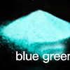 Pigmentos en polvo fotoluminiscentes 20g, color BLUE GREEN, brilla en la oscuridad.