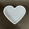 Molde de silicona corazón 18.5cm, mini bandeja, decorativo o posavasos, para resina, yeso, concreto, etc. Fabricación de menaje, accesorios, decoración, etc.