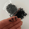 25g de cáncamos de 5x10mm, color negro, tornillos con ojal.