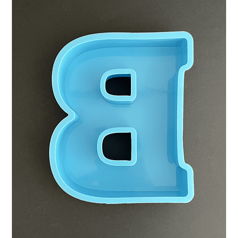 Molde de silicona letra "B" grande, 15cm.
