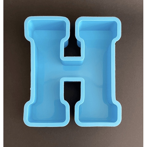 Molde de silicona letra "H" grande, 15cm.