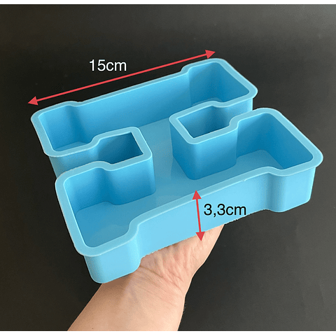 Molde de silicona letra "H" grande, 15cm.