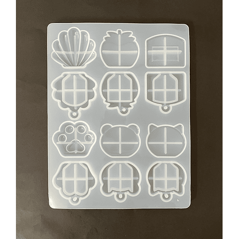 Molde de silicona identificación de llaves, seis diseños.