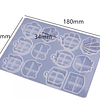 Molde de silicona identificación de llaves, seis diseños.