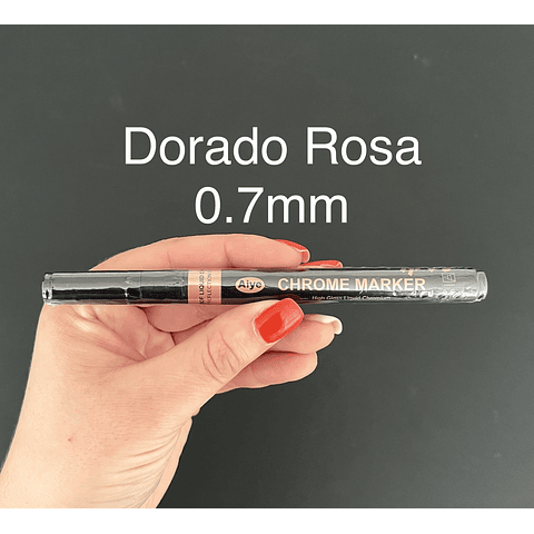 Rotulador cromado efecto espejo, DORADO ROSA 0.7mm, permanen