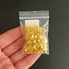 Bases para aros, Doradas, 4mm, 100pcs aprox., acero inoxidable. 