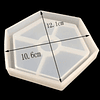 Molde de silicona posavasos hexagonal con borde, 10cm.