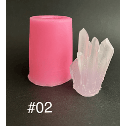 Molde de silicona roca cuarzo cristal, 7,5cm #02