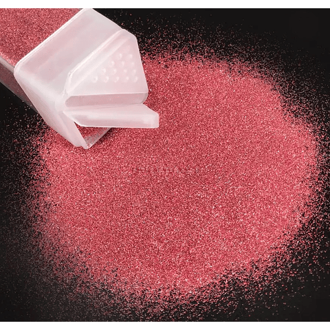 Glitter ultra fino SH34, brillante ROSA, 100g frasco. 