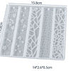 Molde de silicona 5 marcapáginas/hojas, con diseños textura.