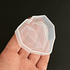 Molde de silicona corazón 3D facetado, tamaño S.