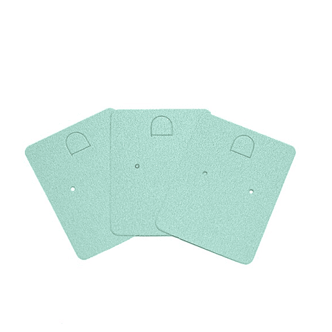 Tags para aros con perforación, color verde agua, 50unidades, 5x6.5cm