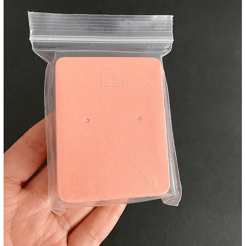 Tags para aros con perforación, color rosado pastel, 50unidades, 5x6.5cm