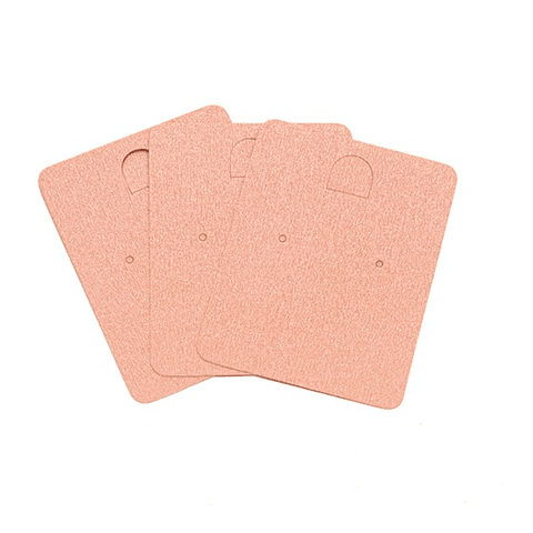 Tags para aros con perforación, color rosado, 50unidades, 5x6.5cm