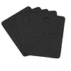 Tags para aros con perforación, color negro, 50unidades, 5x6.5cm
