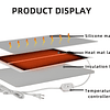 Manta de calor para resina 45W grande, tres capas, 65°C con termostato. 