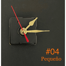 Mecanismo Reloj (Pequeño #04), Dorado con segundero rojo.