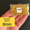 Argollas de unión abiertas 8mm Doradas, 16gr (200 unidades aprox)