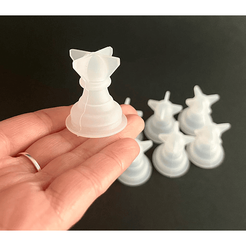 Set 8 moldes pieza "Peón" para juego ajedrez , 3cm de alto.