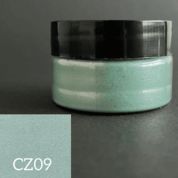 Polvo de mica 10g VERDE AGUA (CZ09), pigmento en polvo orgánico.
