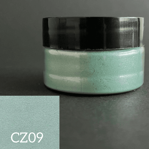 Polvo de mica 10g VERDE AGUA (CZ09), pigmento en polvo orgánico.