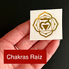 Stickers metalizado 2 unidades CHAKRA RAIZ (01)