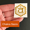 Stickers metalizado 2 unidades CHAKRA SACRO (02)