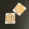 Stickers metalizado 2 unidades CHAKRA SACRO (02)