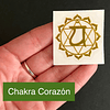 Stickers metalizado 2 unidades CHAKRA CORAZÓN (04)
