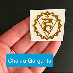 Stickers metalizado 2 unidades CHAKRA GARGANTA (05)