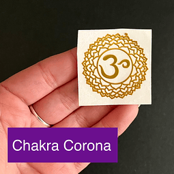 Stickers metalizado 2 unidades CHAKRA CORONA (07)