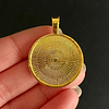 Camafeo #5 colgante metálico circular, 1 unidad, 2,5cm, color DORADO