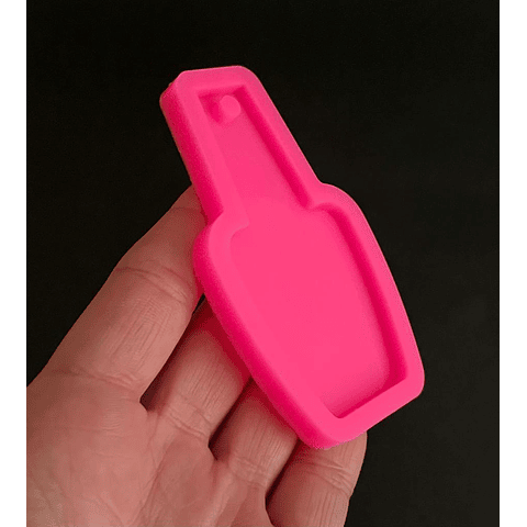Molde de silicona llavero botella esmalte de uñas.