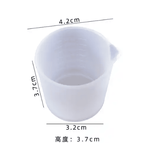 Mini vaso/taza mezcladora milimetrado de silicona 30ml 