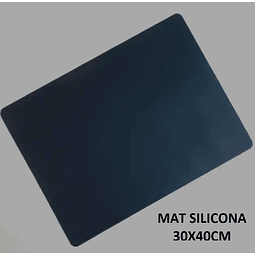 Mat Individual /alfombrilla de silicona NEGRA 30 X 40 cm para trabajar con resina epoxica / UV 