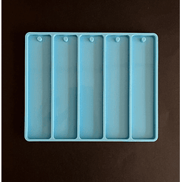 Molde de silicona cinco marcapáginas rectangulares de 12,5cm
