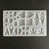 Molde de silicona aros/pendientes A1008, figuras mixtas con perforación 