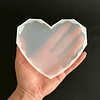 Molde de silicona posavasos corazón facetado 12cm