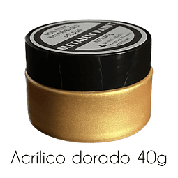 Pintura acrílico metálica dorada 40g