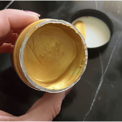 Pintura acrílico metálica dorada 40g
