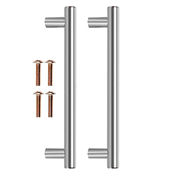 Par de manillas cromadas PLATEADAS 15cm, para bandejas, incluye tornillos.