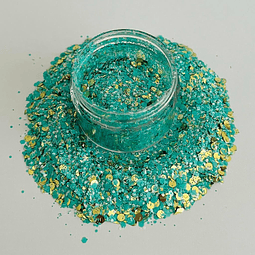 Shunky glitter mixto CARNAVAL verde agua 20g (0037)