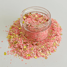 Shunky glitter mixto CARNAVAL rosado 20g (0040)