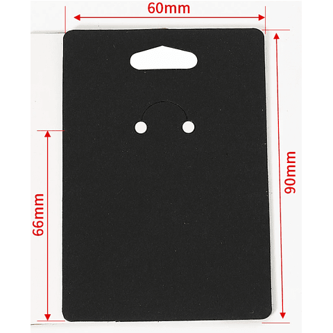 Tags para llaveros con perforación, color negro, 25 unidades, 6x9cm