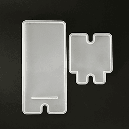 Molde de silicona dos piezas, soporte celular recto, 20cm
