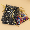 Bolsas de organza NEGRAS DISEÑO, 9x12cm, 10 unidades