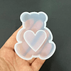 Molde de silicona kawaii shakers, BEAR HEART (B)